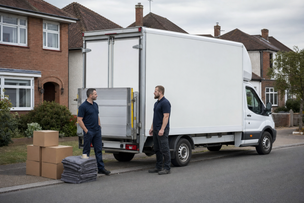 Removal men. doing a house removal.